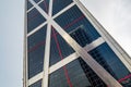 One of the inclined buildings of The Gate of Europe towers KIO Towers, twin office buildings in Madrid, Spain Royalty Free Stock Photo