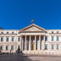 MADRID, SPAIN - SEPTEMBER 26, 2017: Palacio de las Cortes or Congreso de los Diputados Congress of Deputies.