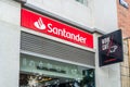 Santander bank branch office in Madrid, Spain. Santander is a Spanish bank founded in 1857 Royalty Free Stock Photo