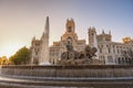 Madrid Spain sunrise at Cibeles Fountain