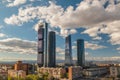 Madrid Spain city skyline at financial district Royalty Free Stock Photo