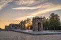 Madrid Spain sunset at Temple of Debod Royalty Free Stock Photo