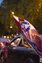 Madrid, Spain. 22 th may 2021. Atletico de Madrid celebrating the 2021 league title in the street
