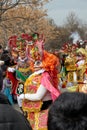 Madrid, Spain- 02-18-2023: Traditional carnival parade