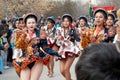 Madrid, Spain- 02-18-2023: Traditional carnival parade