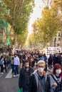 Madrid street market, known as `El Rastro` crowded with people the day it reopened after closing due to the Covid-19 pandemic