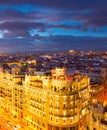 Madrid at twilight, Spain Royalty Free Stock Photo