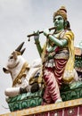 Close detail of statues on tranditional Hindi temples in India