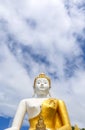 Mae Hia,Chiang Mai,Northern Thailand on Septemmber 13,2019:Sitting Buddha Statue at Wat Phra That Doi Kham