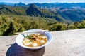 Mae Hong Son Thailand , Ban Jabo Noodle house ,Ban Jabo, Mae Hong Son, Thailand. The famous noodles and cafe shop and