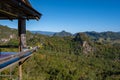 Mae Hong Son Thailand , Ban Jabo Noodle house ,Ban Jabo, Mae Hong Son, Thailand. mountain view, morning mist Viewpoint