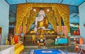 The altar of Wat Chong Kham Temple Viharn, on May 6 in Mae Hong Son, Thailand