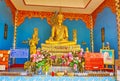 The altar of the shrine in Wat Phrathat Doi Kong Mu, on May 6 in Mae Hong Son, Thailand