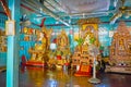 Images of Buddha in Wat Chong Klang Temple, on May 6 in Mae Hong Son, Thailand