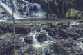 Fresh and cool atmosphere at Mae Kampong Waterfall in Ban Mae Kampong,Mae On sub-district,Chiangmai,northern Thailand. Royalty Free Stock Photo