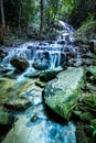 Fresh and cool atmosphere at Mae Kampong Waterfall in Ban Mae Kampong,Mae On sub-district,Chiangmai,northern Thailand. Royalty Free Stock Photo