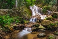 Mae Kampong waterfall in the jungle, Chiang Mai, Thailand Royalty Free Stock Photo