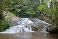 Mae Kampong waterfall and river in green forest, Thailand Royalty Free Stock Photo