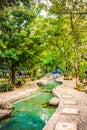 Mae Khachan hot spring water nature landscape background