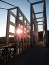 Mae Kuang Dam Suspension Bridge Royalty Free Stock Photo