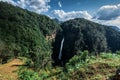 Mae Surin Waterfall flowing down from the high cliff, Khun Yuam District, Mae Hong Son, northern Thailand