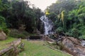 Mae Tia Waterfall is the most beautiful waterfall in Ob Luang National Park,Doi Kaeo, Chom Thong,Thailand Royalty Free Stock Photo