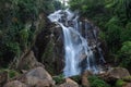 Mae Tia Waterfall is the most beautiful waterfall in Ob Luang National Park,Doi Kaeo, Chom Thong,Thailand Royalty Free Stock Photo