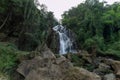 Mae Tia Waterfall is the most beautiful waterfall in Ob Luang National Park,Doi Kaeo, Chom Thong,Thailand Royalty Free Stock Photo