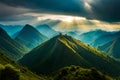 Maehongson, Thailand, offers a breathtaking spectacle of layered mountain slopes and the ever-changing canvas of a cloudy sky