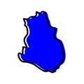 Maekel (Central) Region of Eritrea vector map design