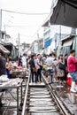 Maeklong Railway Market Royalty Free Stock Photo