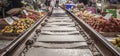 Maeklong Railway Market Royalty Free Stock Photo