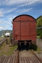 Mael vintage historical railway station . railway ferry service on Lake Tinn