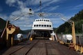 Mael vintage historical railway station . railway ferry service on Lake Tinn