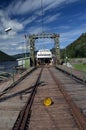 Mael vintage historical railway station . railway ferry service on Lake Tinn