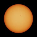 Sun spots and Mercury transit