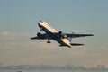 Maersk Air Cargo Star Air Boeing 767-25E BDSF cargo plane take off in Humberto Delgado Airport in Lisbon