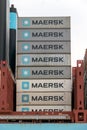 Maersk container ship Port of Rotterdam Royalty Free Stock Photo