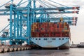 Maersk container ship Port of Rotterdam Royalty Free Stock Photo