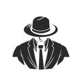 Mafia character abstract silhouette