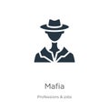 Mafia icon vector. Trendy flat mafia icon from professions collection isolated on white background. Vector illustration can be Royalty Free Stock Photo