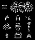 Mafia icons set.