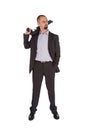 Mafia man is holding a shotgun Royalty Free Stock Photo