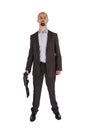 Mafia man is holding a shotgun Royalty Free Stock Photo