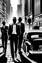 Mafia - Silhouettes of mobsters