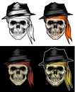 Mafia Skull Head, Gangster Skull, Hand Drawing