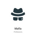 Mafia vector icon on white background. Flat vector mafia icon symbol sign from modern professions collection for mobile concept