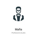 Mafia vector icon on white background. Flat vector mafia icon symbol sign from modern professions collection for mobile concept