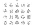 Mafia Well-crafted Pixel Perfect Vector Thin Line Icons 30 2x Grid for Web Graphics and Apps. Royalty Free Stock Photo