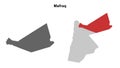 Mafraq outline map Royalty Free Stock Photo